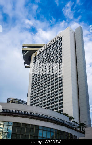 Singapur - September 8, 2018: Pan Pacific Singapore, ein 5 Sterne Hotel in Marina Square, Singapore. Stockfoto