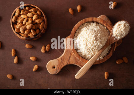 Mandeln Mehl. gesund Zutat für Keto paleo Gluten-freie Diät Stockfoto