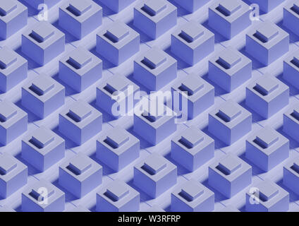 Blau leuchtende Bausteine Hintergrund. Nahtlose wiederholbaren Muster für textile Design, Dekor Wallpaper konzipiert, Print on Demand, etcetera. Stockfoto