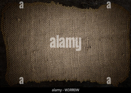 Alter hanf Sack für den Hintergrund Stockfoto