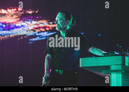 Der britische Sänger und Songwriter Thom Yorke führt live während der Collisioni Festival in Barolo (Foto von Alessandro Bosio/Pacific Press) Stockfoto