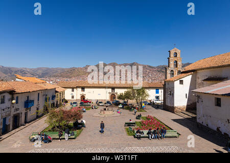 Plaza de San Blas in Cusco, Peru, Südamerika Stockfoto