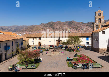 Plaza de San Blas in Cusco, Peru, Südamerika Stockfoto