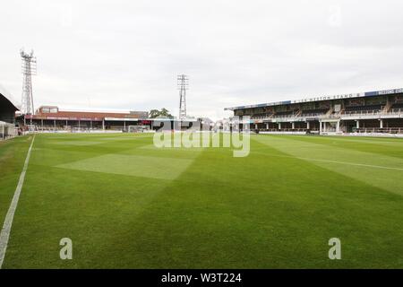 Hereford FC v Cheltenham Town FC am Edgar Straße (Vor der Saison freundlich - 17 Juli 2019) - besäum Street, der Heimat der Bullen Bild von Antony Thompson Stockfoto