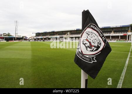 Hereford FC v Cheltenham Town FC am Edgar Straße (Vor der Saison freundlich - 17 Juli 2019) - besäum Street, der Heimat der Bullen Bild von Antony Thompson Stockfoto