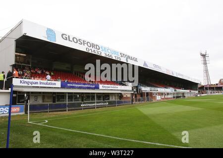 Hereford FC v Cheltenham Town FC am Edgar Straße (Vor der Saison freundlich - 17 Juli 2019) - besäum Street, der Heimat der Bullen Bild von Antony Thompson Stockfoto