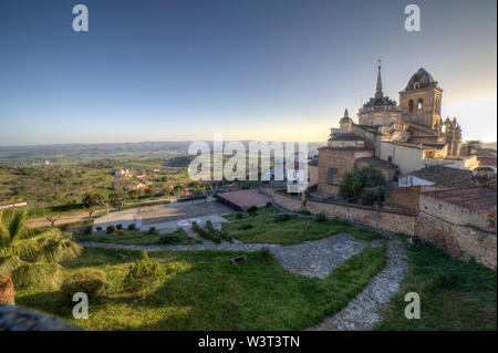 Santa Maria de La Encarnacion Kirche von Templer Festung, Jerez de los Caballeros, Spanien Stockfoto