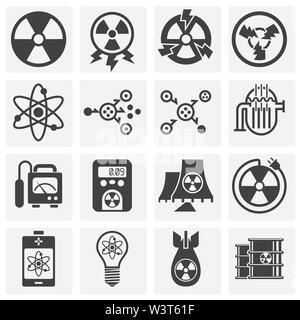 Strahlung verbundenen Symbole auf dem Hintergrund für Grafik- und Webdesign. Einfache Abbildung. Internet Konzept Symbol für Website Taste oder mobile App. Stock Vektor