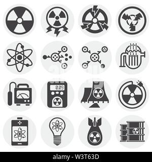 Strahlung verbundenen Symbole auf dem Hintergrund für Grafik- und Webdesign. Einfache Abbildung. Internet Konzept Symbol für Website Taste oder mobile App. Stock Vektor