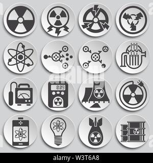 Strahlung verbundenen Symbole auf dem Hintergrund für Grafik- und Webdesign. Einfache Abbildung. Internet Konzept Symbol für Website Taste oder mobile App. Stock Vektor