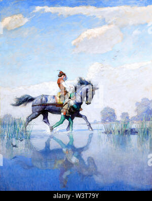 NC Wyeth Überquerung der Fens Stockfoto