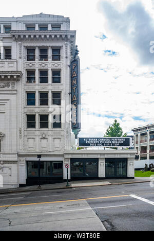 Das Pantages Theater in Tacoma, Washington war von B. Marcus Priteca konzipiert. Stockfoto