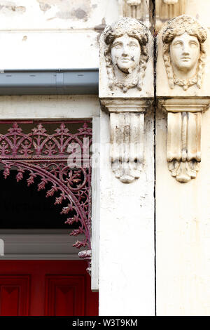 Rote Tür II, fitzroy - Melbourne Stockfoto