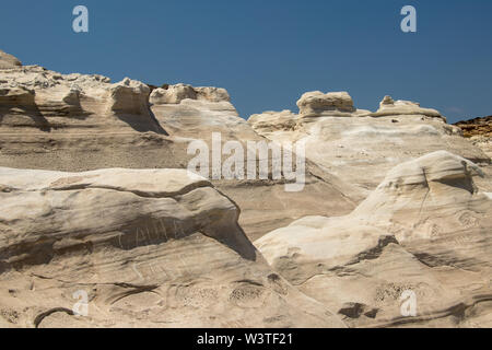 Mond wie beach inMilos Stockfoto