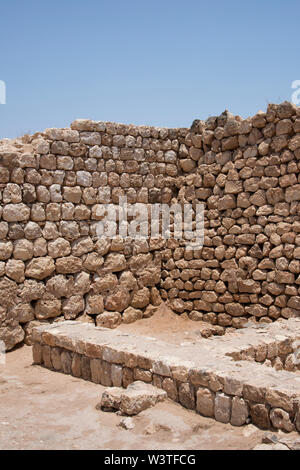 Oman und Dhofar, in der Nähe von Salalah, Khor Rori. Ruinen der alten vor-islamische Siedlung Sumhuram, Teil des historischen Weihrauch Trail, der UNESCO. Stockfoto