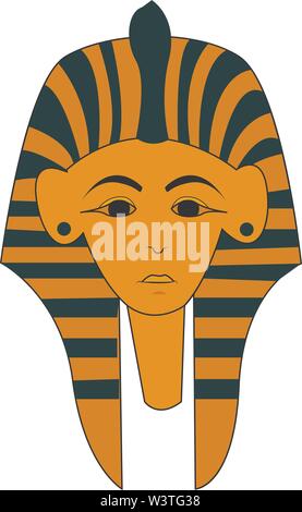 Einem alten ägyptischen Sarkophag Sarg in Braun, Vector, Farbe, Zeichnung oder Abbildung. Stock Vektor