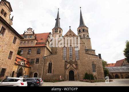 Das Äußere des Doms auf dem Domplatz im Zentrum von Merseburg, Sachsen-Anhalt, Deutschland. Stockfoto