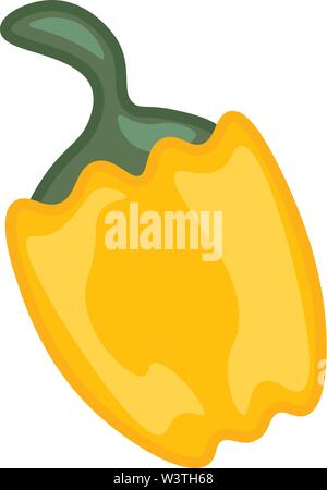 Eine große Frische gelbe Paprika, Vector, Farbe, Zeichnung oder Abbildung. Stock Vektor