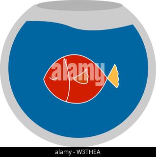 Fische im Aquarium, Illustration, Vektor auf weißem Hintergrund. Stock Vektor