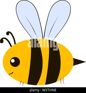 Fette Hummel, Illustration, Vektor auf weißem Hintergrund. Stock Vektor