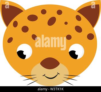 Süße kleine Leopard, Illustration, Vektor auf weißem Hintergrund. Stock Vektor