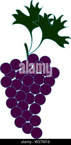 Köstliche Trauben, Illustration, Vektor auf weißem Hintergrund. Stock Vektor