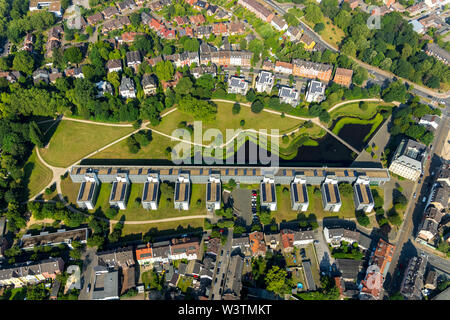 Luftbild der Wissenschaftspark Gelsenkirchen in Gelsenkirchen im Ruhrgebeit in Nordrhein-Westfalen in Deutschland, Ruhrgebiet, Europa, Antenne pho Stockfoto