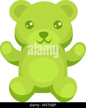 Green Jelly bear, Illustration, Vektor auf weißem Hintergrund. Stock Vektor