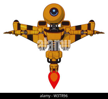 Mech Elemente enthalten: Dual retro Kamerakopf, runde glücklich Cyclops Kopf, Brust Brust exosuit exoshielding, Ultraleicht, Stellarer jet Flügel... Stockfoto