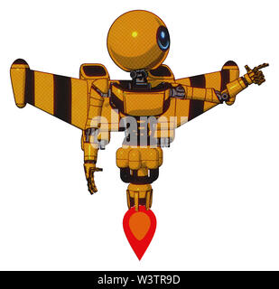 Mech Elemente enthalten: Dual retro Kamerakopf, runde glücklich Cyclops Kopf, Brust Brust exosuit exoshielding, Ultraleicht, Stellarer jet Flügel... Stockfoto