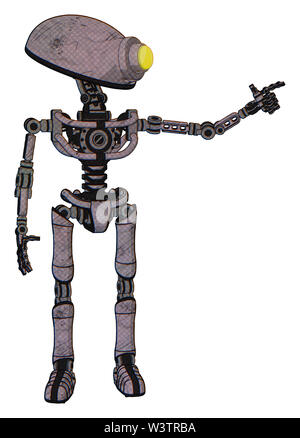 Mech Elemente enthalten: gelb Cyclops dome Kopf, Brust Brust exoshielding, keine Beschichtung, ultralight Fuß exosuit. Material: Skizze schnell Linien. Stockfoto