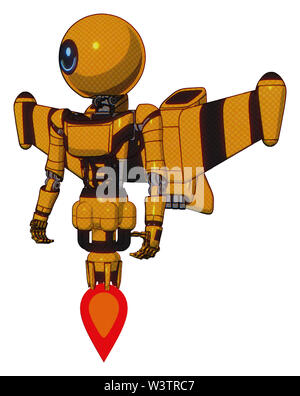 Mech Elemente enthalten: Dual retro Kamerakopf, runde glücklich Cyclops Kopf, Brust Brust exosuit exoshielding, Ultraleicht, Stellarer jet Flügel... Stockfoto
