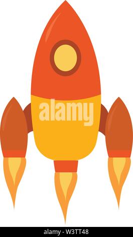 Orange Rakete, Illustration, Vektor auf weißem Hintergrund. Stock Vektor