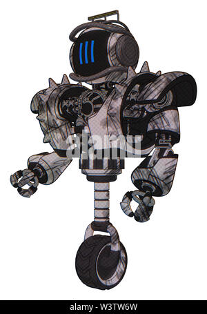 Roboter, die Elemente enthalten: Digitale Anzeige Kopf, drei vertikale Linie Design, led und Schutz Bars, schwere obere Brust, schwere mech Brust, Schulter... Stockfoto