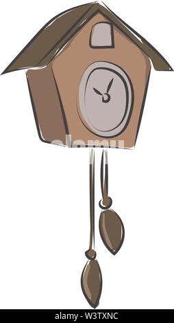 Alter Vogel, Illustration, Vektor auf weißem Hintergrund. Stock Vektor