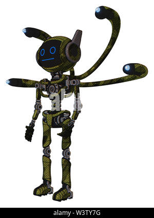 Automaten, die Elemente enthalten: Digitale Anzeige Kopf, leer, Ausdruck, Winglets, Licht Brust exoshielding, blue-eye cam Kabel Tentakel, Nr... Stockfoto