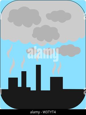 Werk in Stadt, Illustration, Vektor auf weißem Hintergrund. Stock Vektor