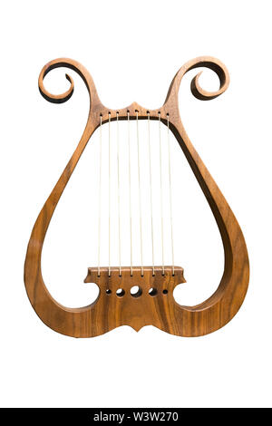 Klassische römische Leier Replik. Isoliert Stockfoto
