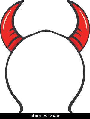 Devils Horn, Illustration, Vektor auf weißem Hintergrund. Stock Vektor
