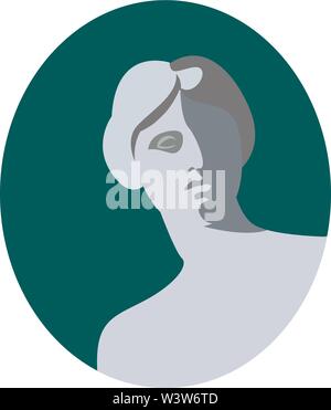 Venus De Milo Statue, Illustration, Vektor auf weißem Hintergrund. Stock Vektor