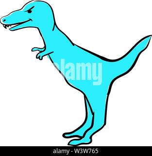 Wütend albertosaurus, Illustration, Vektor auf weißem Hintergrund. Stock Vektor