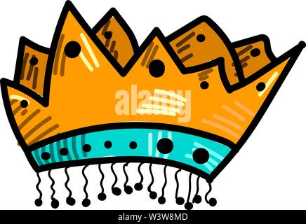 Kings Crown, Illustration, Vektor auf weißem Hintergrund. Stock Vektor