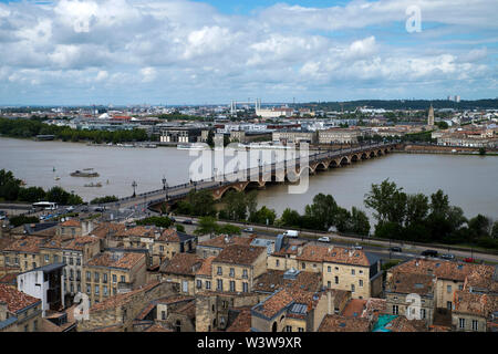 Pont de Pierre - Bordeaux, Frankreich Stockfoto