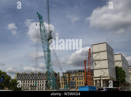 London, Großbritannien, Juni 2018. In der Innenstadt ist es möglich, grosse und moderne Baustellen in Fortschritt für den Bau der neuen s erfüllen Stockfoto