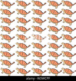 Dinosaurier Tapete, Illustration, Vektor auf weißem Hintergrund. Stock Vektor