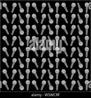 Mikrofon Tapete, Illustration, Vektor auf weißem Hintergrund. Stock Vektor