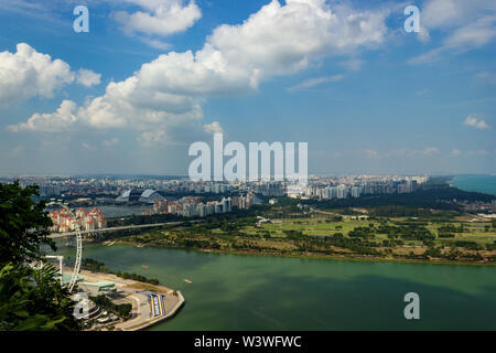 Luftaufnahme der schönen Insel Singapur, Singapur. Stockfoto