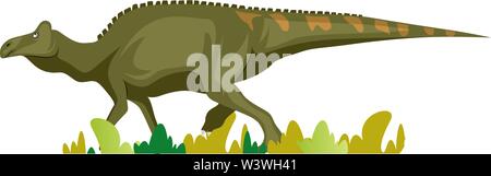 Edmontosaurus, Illustration, Vektor auf weißem Hintergrund. Stock Vektor