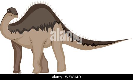 Diplodocus, Illustration, Vektor auf weißem Hintergrund. Stock Vektor