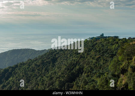 Fernsicht auf bangladesch Ebenen in der Nähe von Cherrapunjee, Meghalaya, Indien Stockfoto